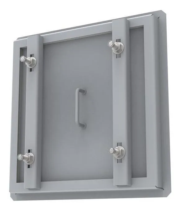 Tapa y Marco de acceso lateral 48x48 cm para tanques de agua - Gris - Poliester